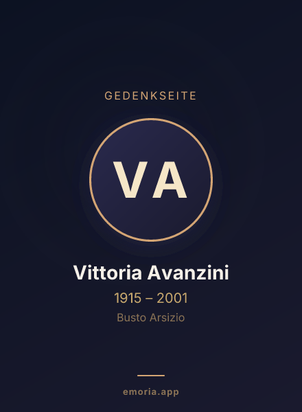 Gedenkportrait von Vittoria Avanzini