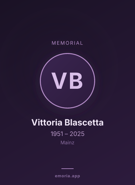 Memorial portrait of Vittoria Blascetta