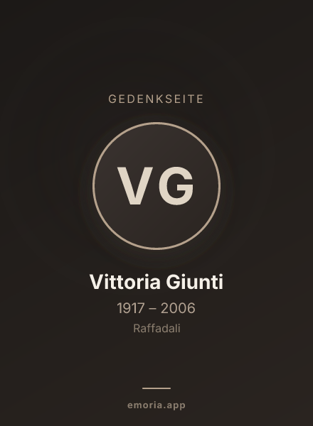 Gedenkportrait von Vittoria Giunti