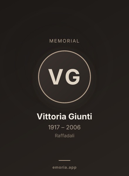 Memorial portrait of Vittoria Giunti