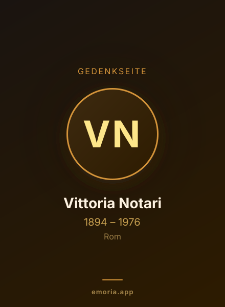 Gedenkportrait von Vittoria Notari