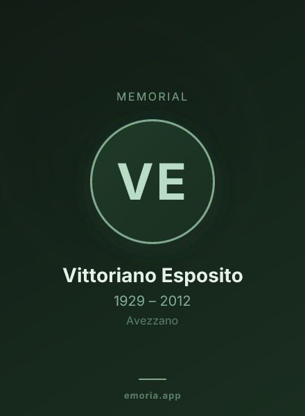 Memorial portrait of Vittoriano Esposito