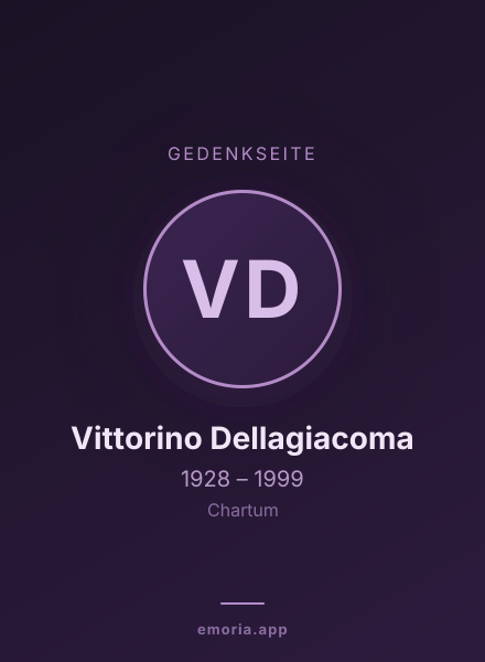 Gedenkportrait von Vittorino Dellagiacoma