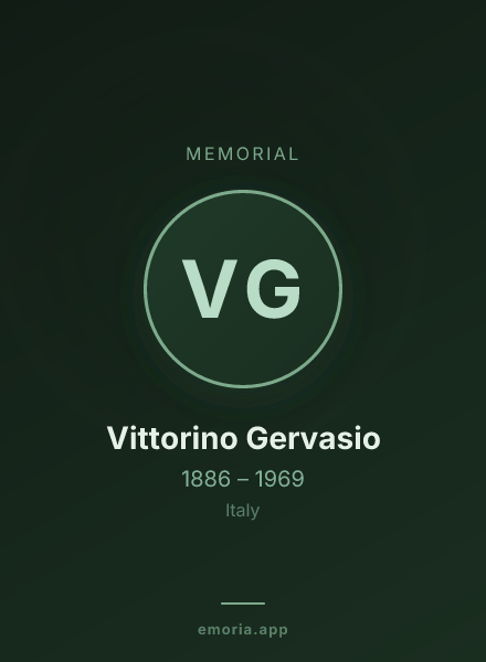 Memorial portrait of Vittorino Gervasio