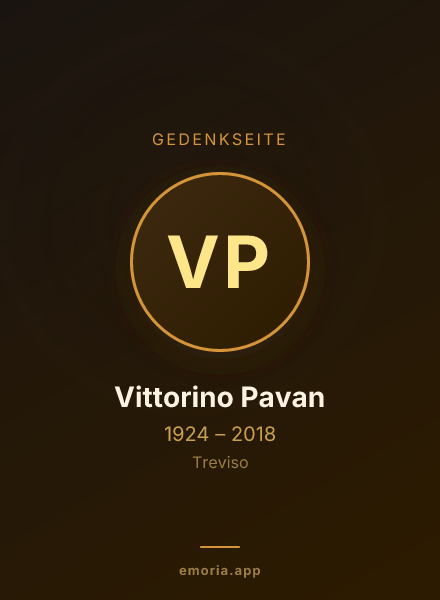 Gedenkportrait von Vittorino Pavan