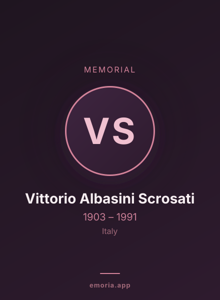 Memorial portrait of Vittorio Albasini Scrosati
