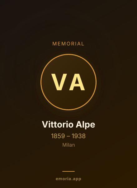 Memorial portrait of Vittorio Alpe
