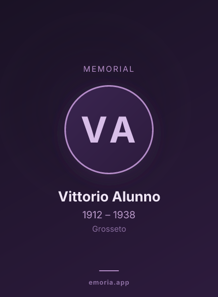 Memorial portrait of Vittorio Alunno