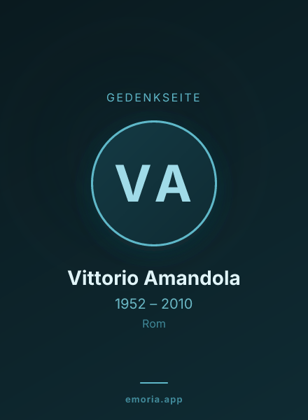 Gedenkportrait von Vittorio Amandola