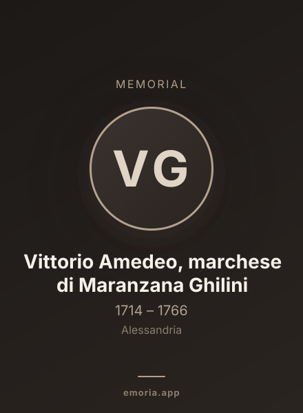 Memorial portrait of Vittorio Amedeo, marchese di Maranzana Ghilini