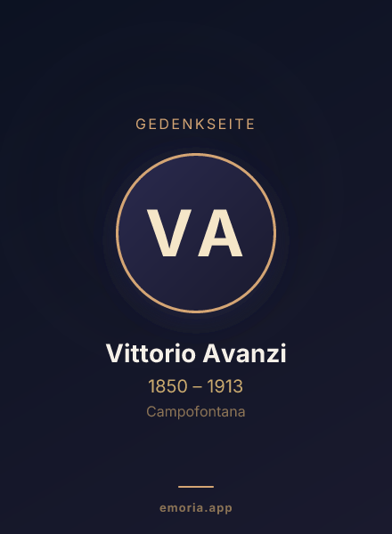 Gedenkportrait von Vittorio Avanzi