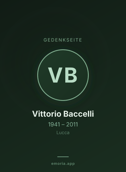 Gedenkportrait von Vittorio Baccelli