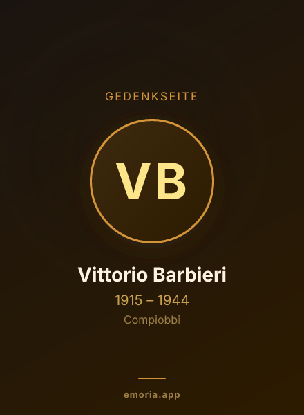 Gedenkportrait von Vittorio Barbieri