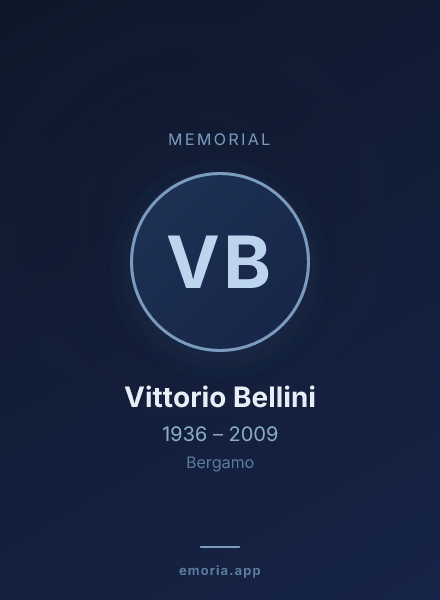 Memorial portrait of Vittorio Bellini