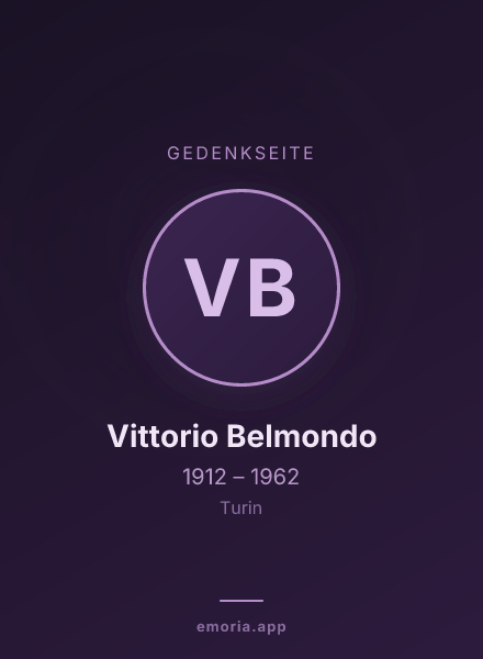 Gedenkportrait von Vittorio Belmondo