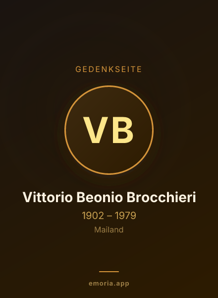 Gedenkportrait von Vittorio Beonio Brocchieri