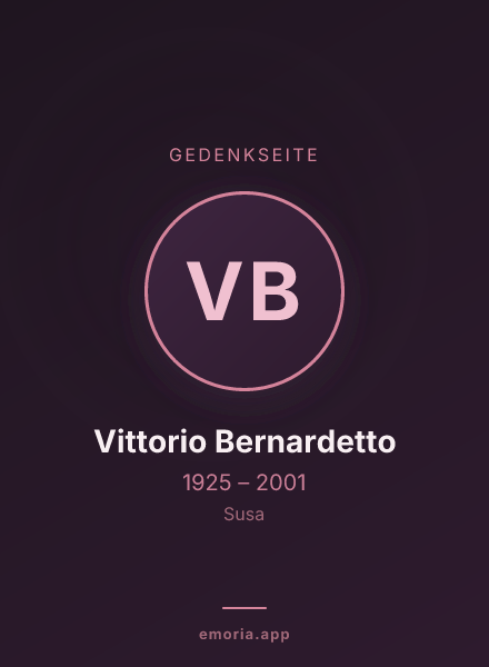Gedenkportrait von Vittorio Bernardetto