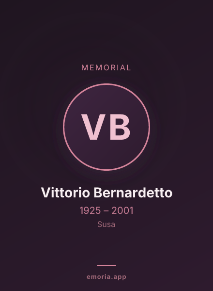 Memorial portrait of Vittorio Bernardetto
