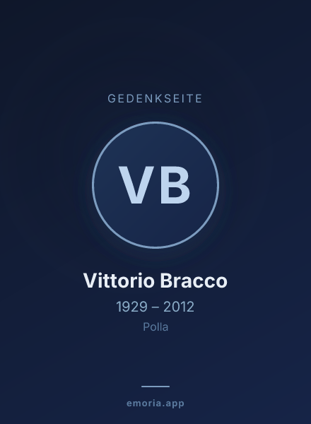 Gedenkportrait von Vittorio Bracco