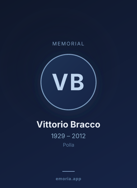 Memorial portrait of Vittorio Bracco