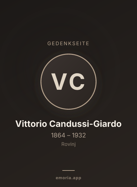 Gedenkportrait von Vittorio Candussi-Giardo