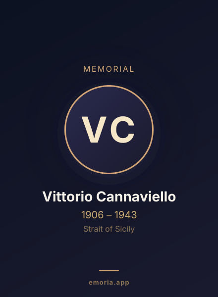 Memorial portrait of Vittorio Cannaviello