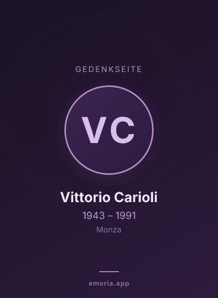 Gedenkportrait von Vittorio Carioli