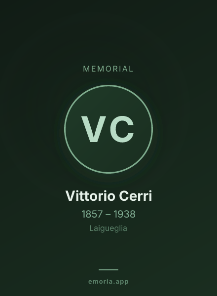 Memorial portrait of Vittorio Cerri