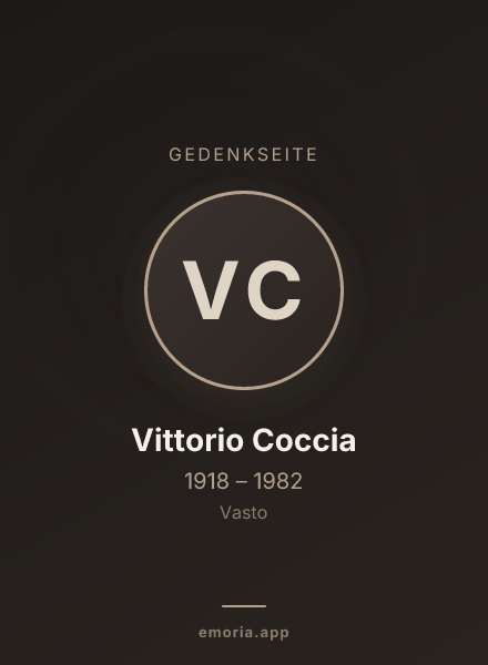 Gedenkportrait von Vittorio Coccia