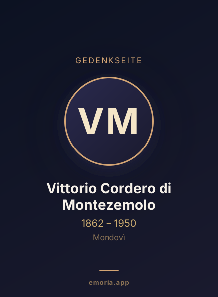 Gedenkportrait von Vittorio Cordero di Montezemolo