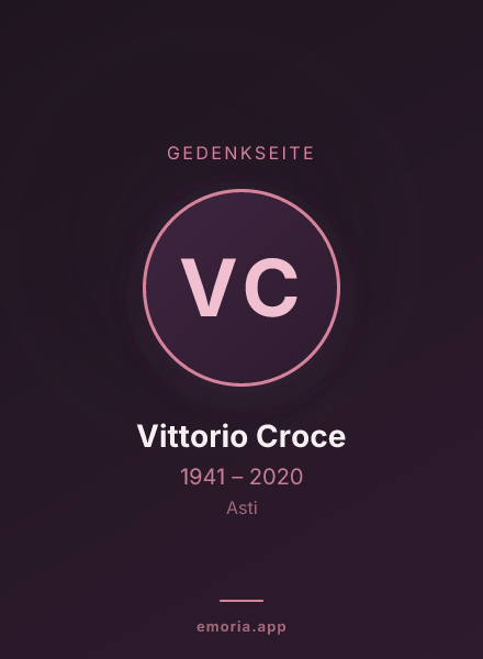 Gedenkportrait von Vittorio Croce