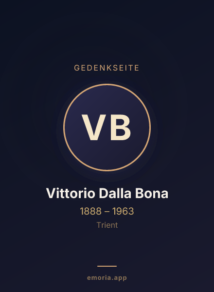Gedenkportrait von Vittorio Dalla Bona