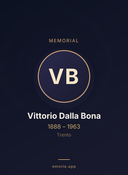 Memorial portrait of Vittorio Dalla Bona