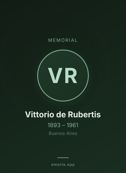 Memorial portrait of Vittorio de Rubertis