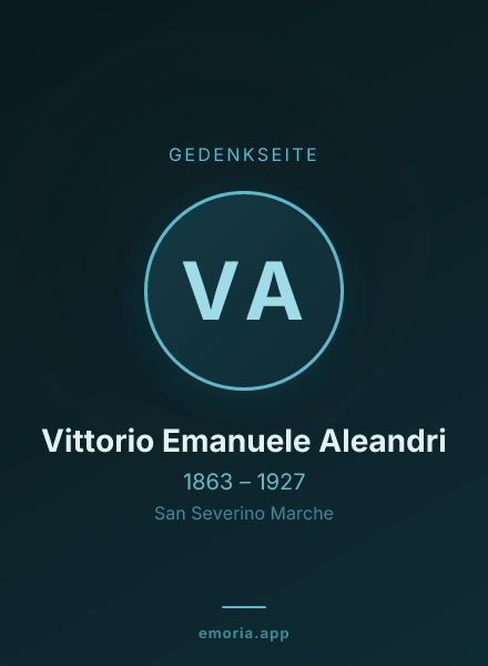 Gedenkportrait von Vittorio Emanuele Aleandri