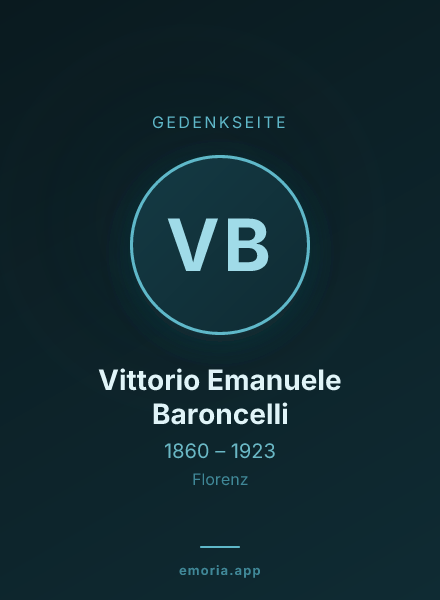 Gedenkportrait von Vittorio Emanuele Baroncelli