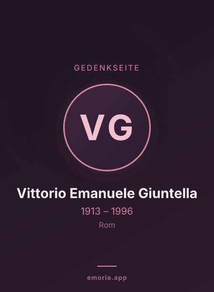Gedenkportrait von Vittorio Emanuele Giuntella
