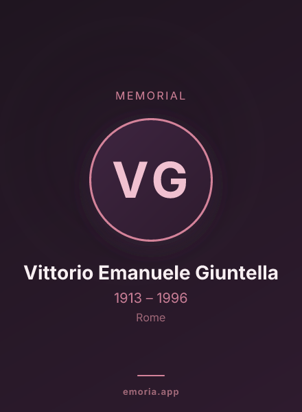 Memorial portrait of Vittorio Emanuele Giuntella
