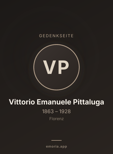 Gedenkportrait von Vittorio Emanuele Pittaluga