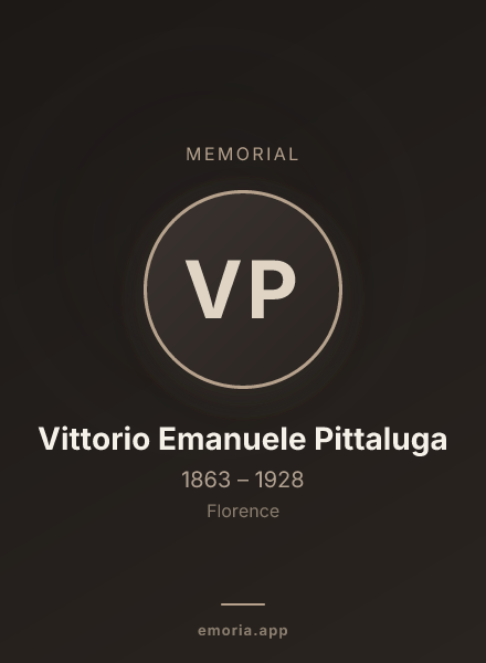 Memorial portrait of Vittorio Emanuele Pittaluga