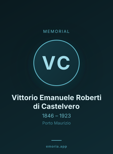Memorial portrait of Vittorio Emanuele Roberti di Castelvero
