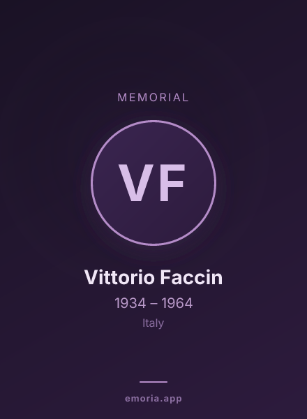 Memorial portrait of Vittorio Faccin