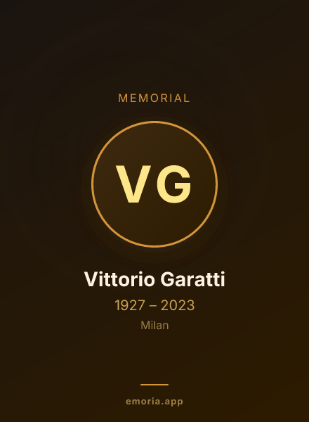 Memorial portrait of Vittorio Garatti
