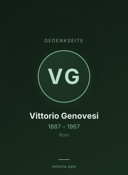 Gedenkportrait von Vittorio Genovesi