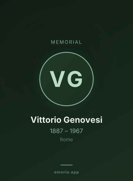 Memorial portrait of Vittorio Genovesi
