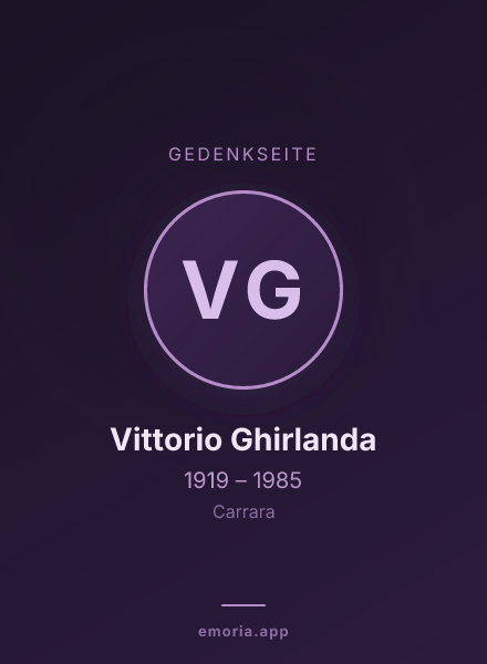 Gedenkportrait von Vittorio Ghirlanda