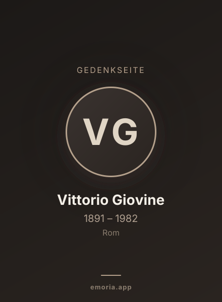 Gedenkportrait von Vittorio Giovine