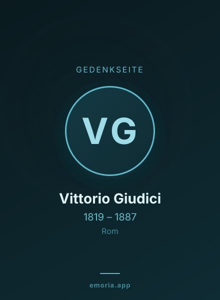 Gedenkportrait von Vittorio Giudici