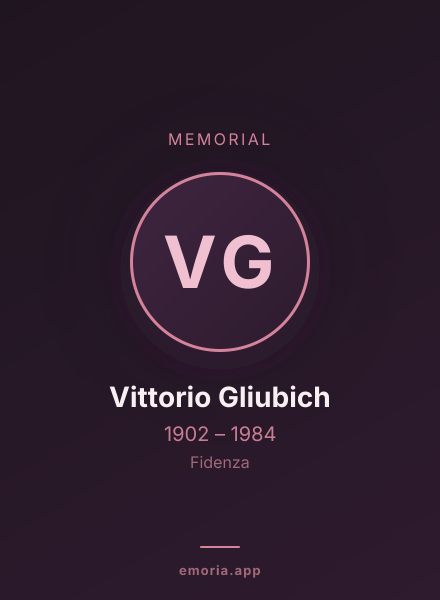 Memorial portrait of Vittorio Gliubich