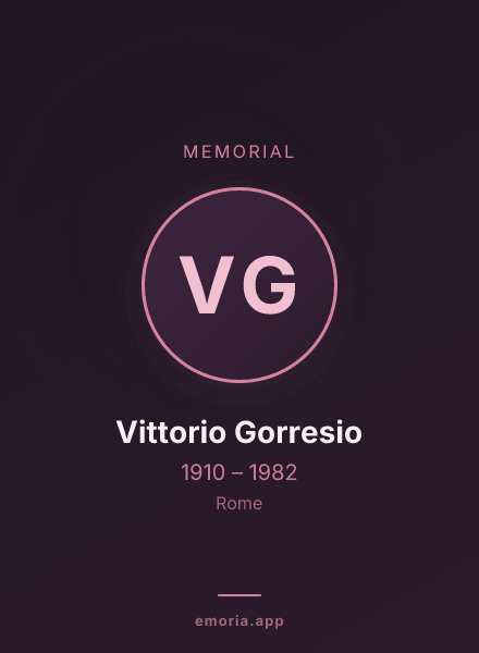 Memorial portrait of Vittorio Gorresio
